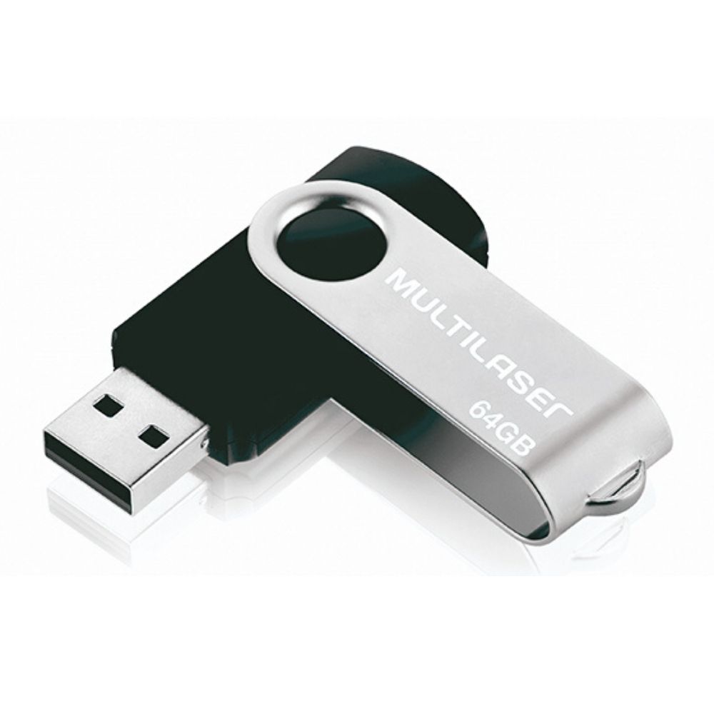 COMP Kit Armazenamento 5 Pen drives 64 Gb Twist 2 - PD590 Preto - Multilaser