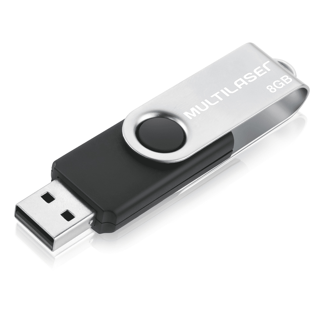 COMP Kit Armazenamento 5 Pen drives Multilaser Twist 8 GB Preto USB 2.0 - PD587