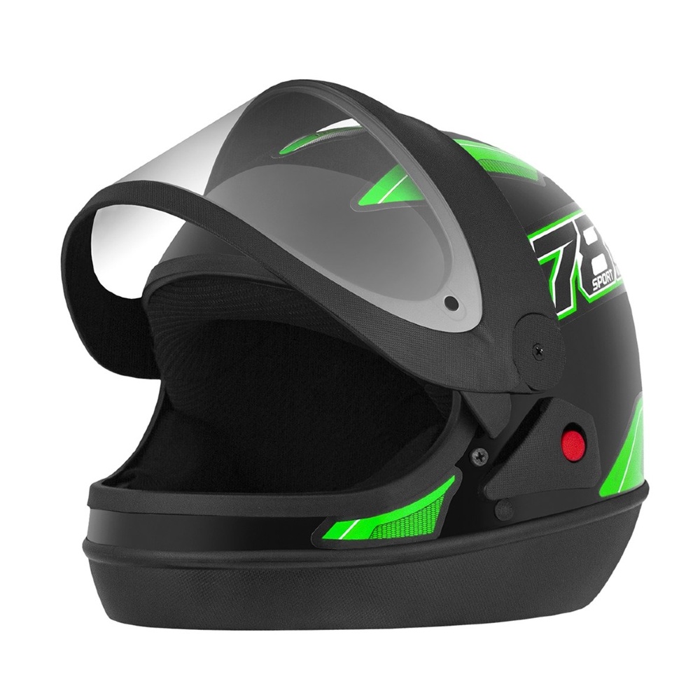 Capacete New Sport Preto/Verde Tamanho 58 CAP-742PTVD Pro Tork