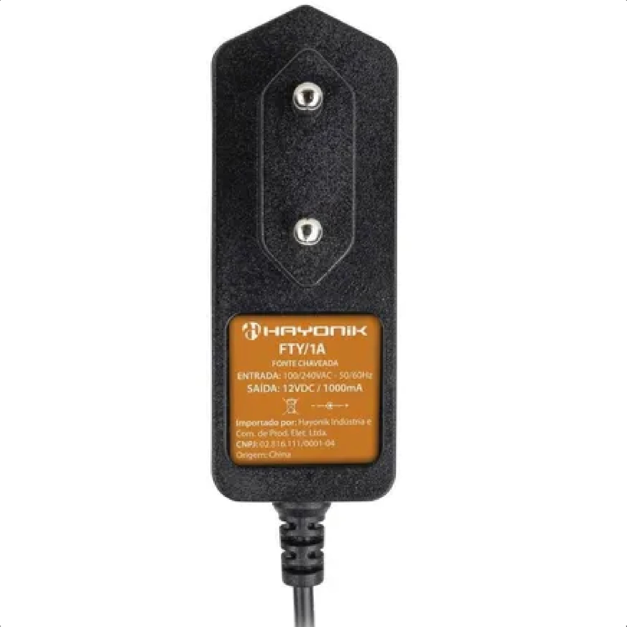Fonte Para Teclado Chaveada FTY Corrente 1A 12VDC Compatível Com Outros Modelos 12W Hayonik - 69466
