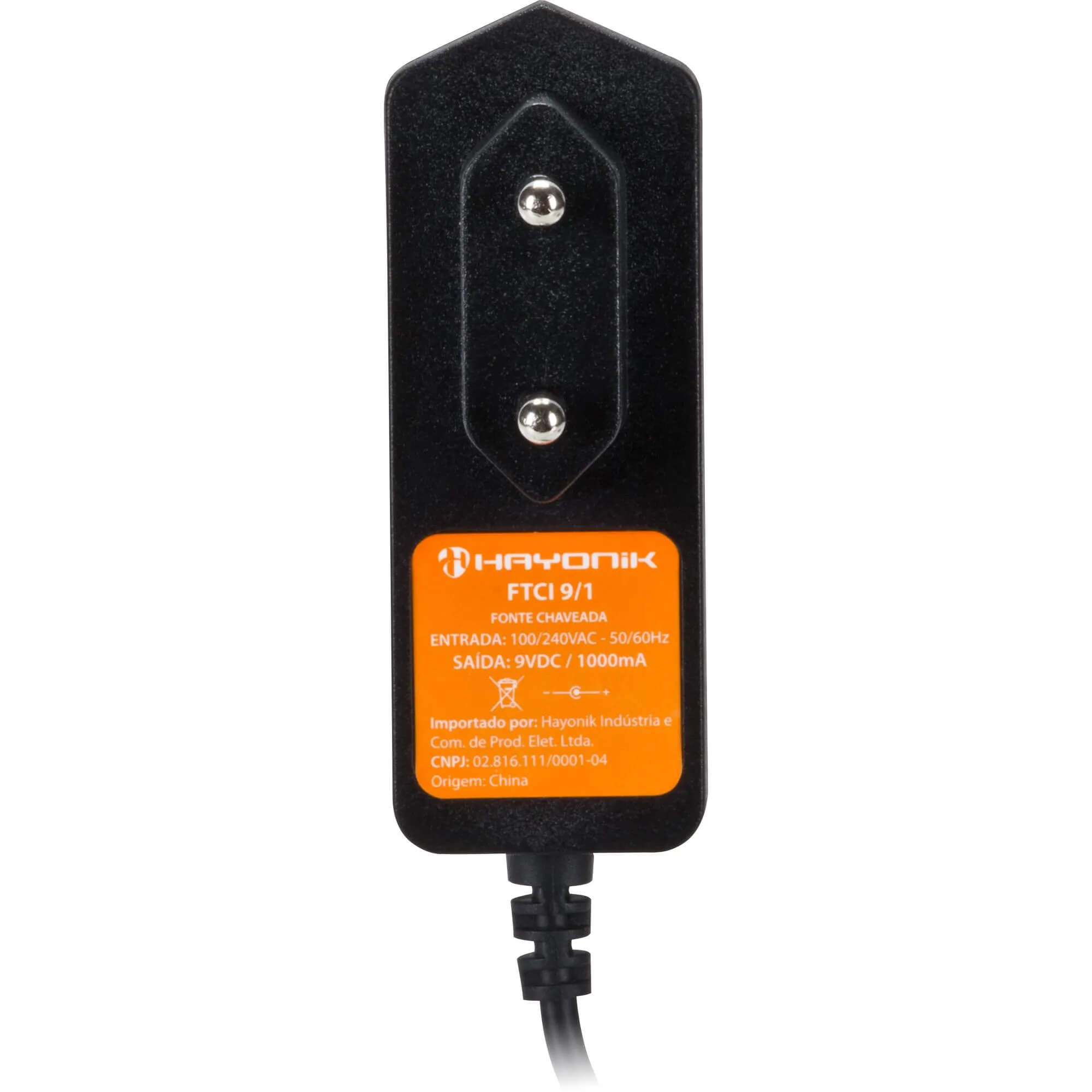 Fonte Chaveada 9VDC 1A 9W P4 C+ FTCI 9/1 Bivolt Hayonik - 51198