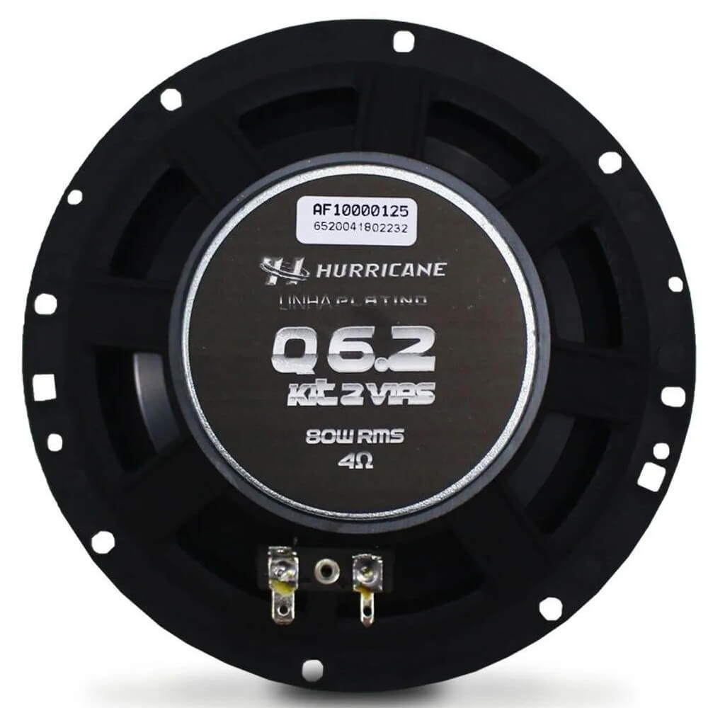 COMP Alto falante Kit Duas Vias 6 QR6.2 80 WRMS Hurricane