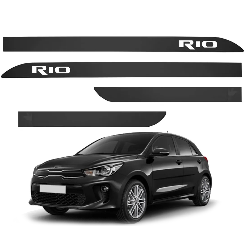 Friso Sean com nome Kia Rio 2020 Preto Aurora Facão 6353F