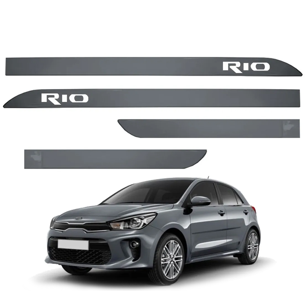 Friso Sean com nome Kia Rio 2020 Cinza Grafite Facão 6354F