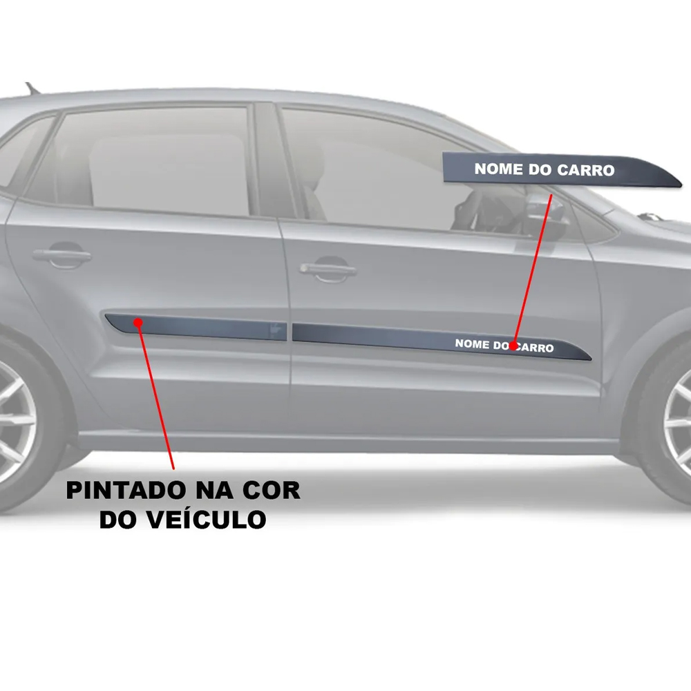 Friso Sean com nome Kia Rio 2020 Cinza Grafite Facão 6354F