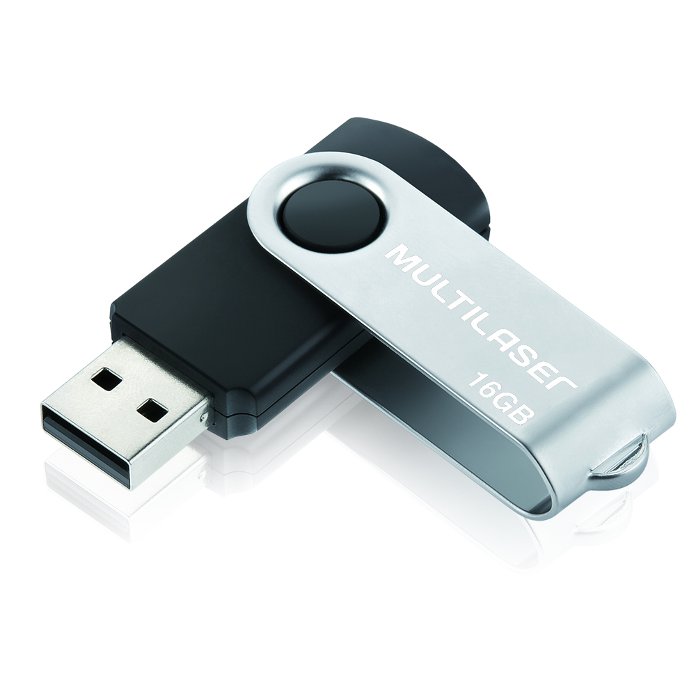 Pen drive Twist Preto USB 2.0 Multilaser Capacidade: 16