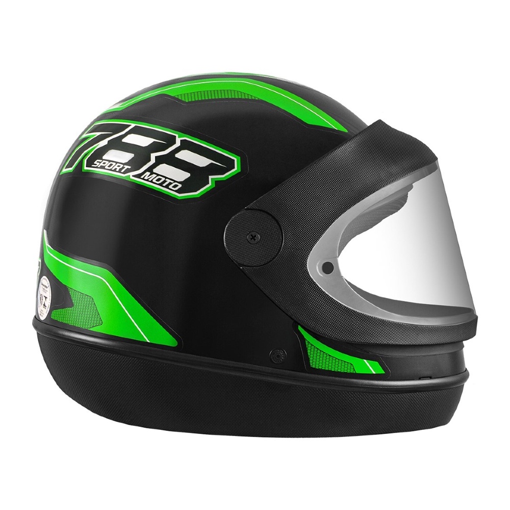Capacete New Sport Preto/Verde Tamanho 56 CAP-741PTVD Pro Tork