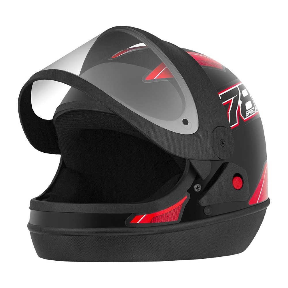 Capacete New Sport Preto/Vermelho Tamanho 56 CAP-741PTVM Pro Tork