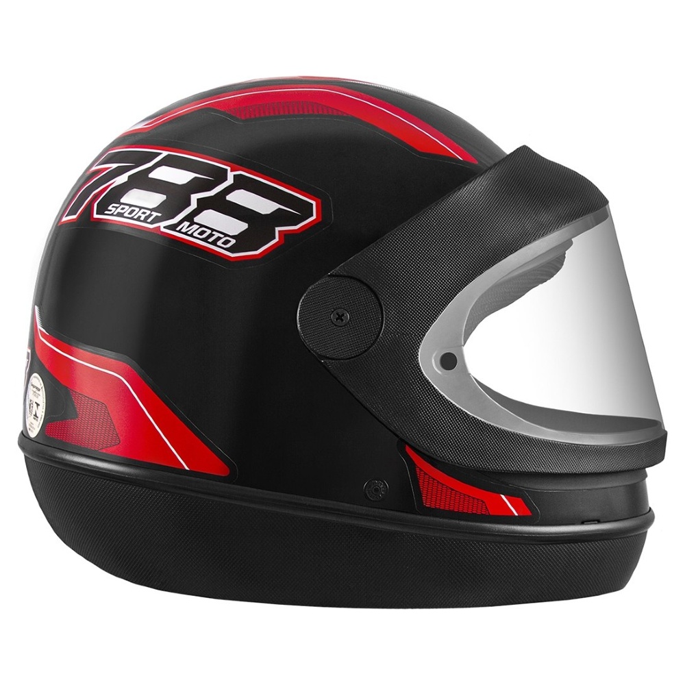 Capacete New Sport Preto/Vermelho Tamanho 56 CAP-741PTVM Pro Tork