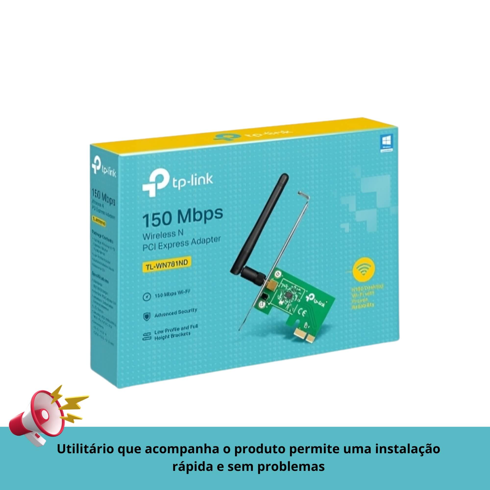 Adaptador Wireless 150 Mbps PCI-E TL-WN781ND TP-Link