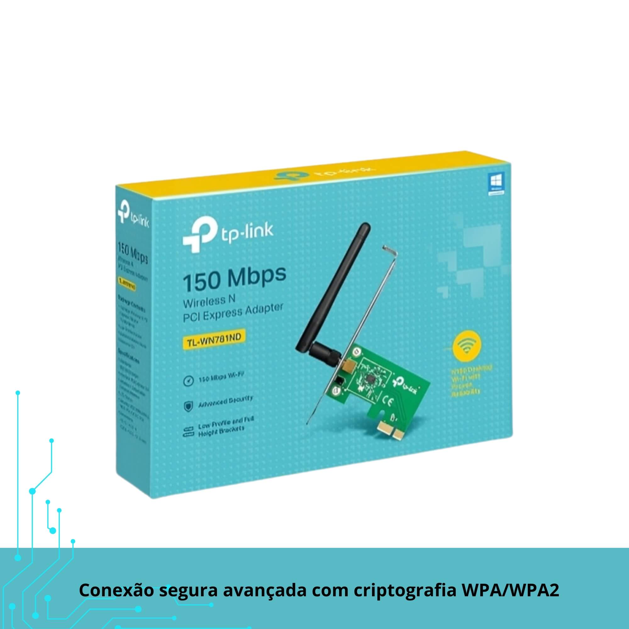 Adaptador Wireless 150 Mbps PCI-E TL-WN781ND TP-Link