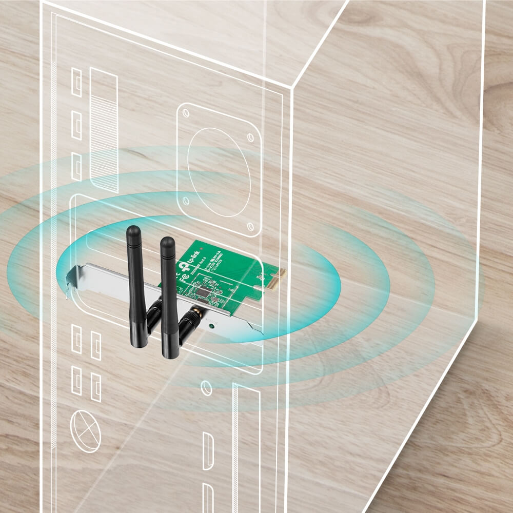 Placa  PCI-E Wireless 300 Mbps TL-WN881ND - TP-Link