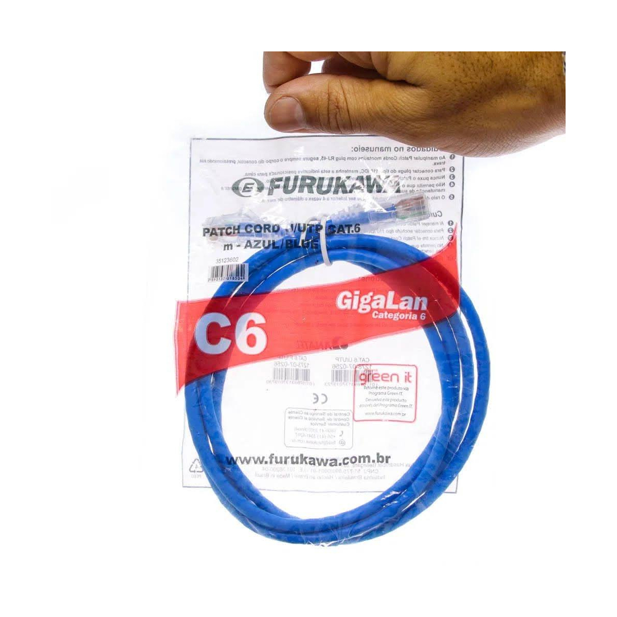 Patch Cord Cat.6 UTP 2,5m Azul Furukawa - 401