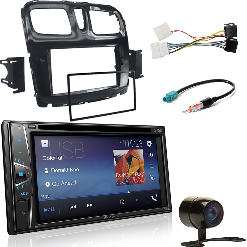 COMP Kit DVD Player Renault Sandero 2015 a 2020 Pioneer + Câmera de ré + Moldura 2 din + Chicotes Plug and Play