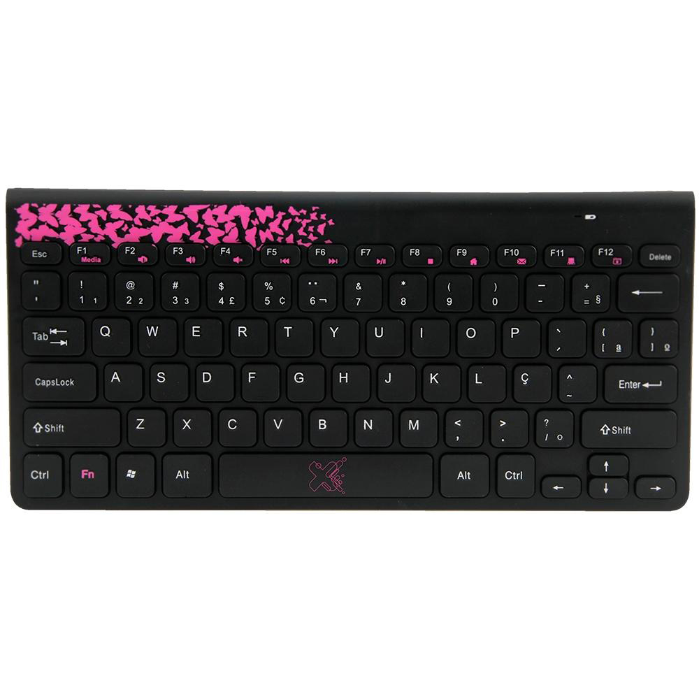Teclado e Mouse sem fio Maxprint Freestyle Cor:Rosa e preto