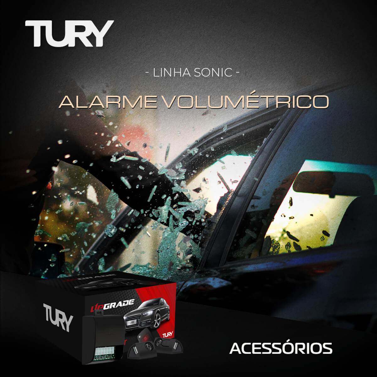 Alarme Tury Modulo de Ultrassom Volumétrico para alarmes sem sensor de fábrica SONIC
