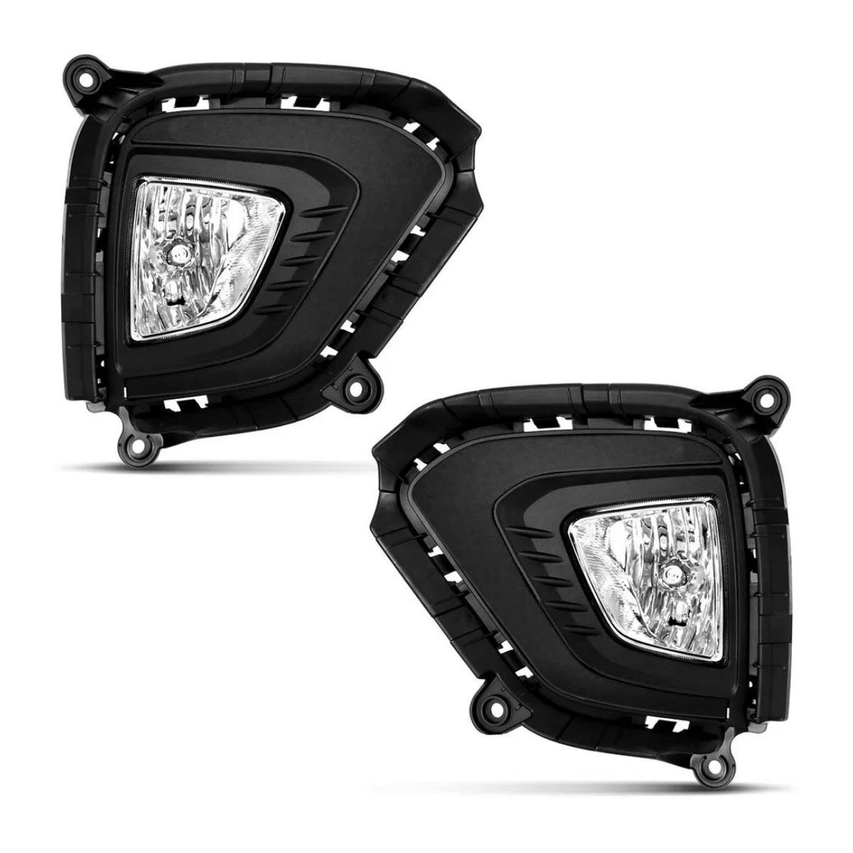 Kit Farol Milha Hyundai Creta 2020 em diante Encaixe H8 12V 35W Moldura Preta Shocklight - SL-121410