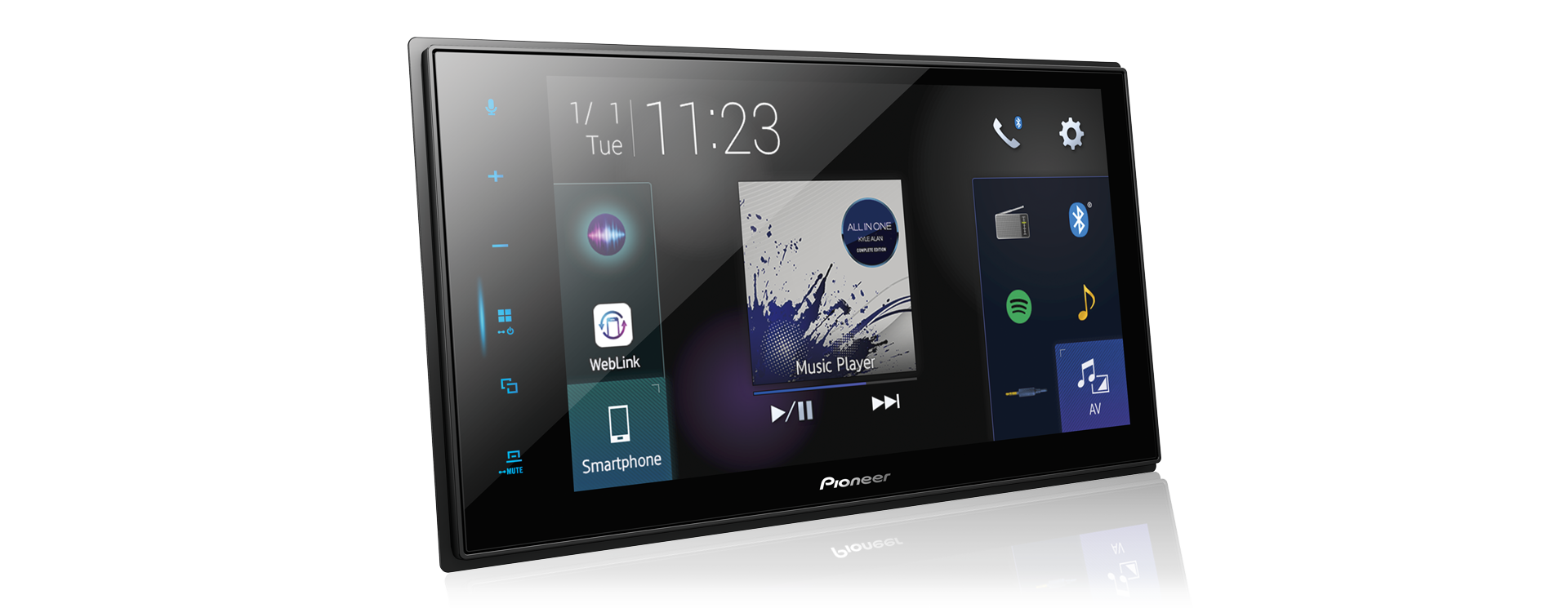 Kit Central Multimídia Pioneer Honda Fit  / WRV 2015 a 2020 DMH-Z8280tv Tela 8" USB DVD Espelhamento