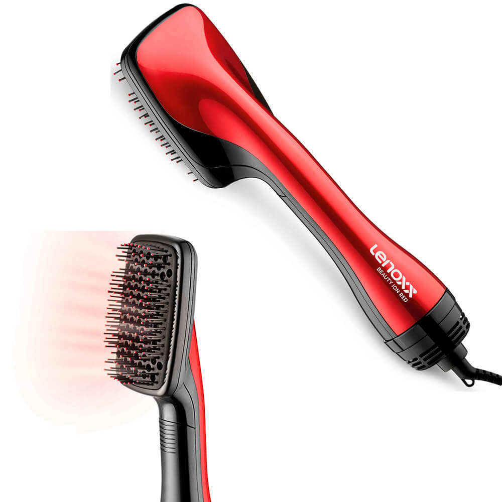 Kit Beleza Red 127V Escova Secadora Beauty + Prancha Chapinha + Escova Rotativa