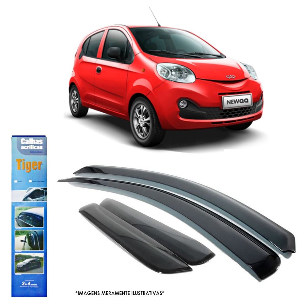 Calha Chuva para Chery New QQ 2015 em diante 4 Portas Tiger C3276