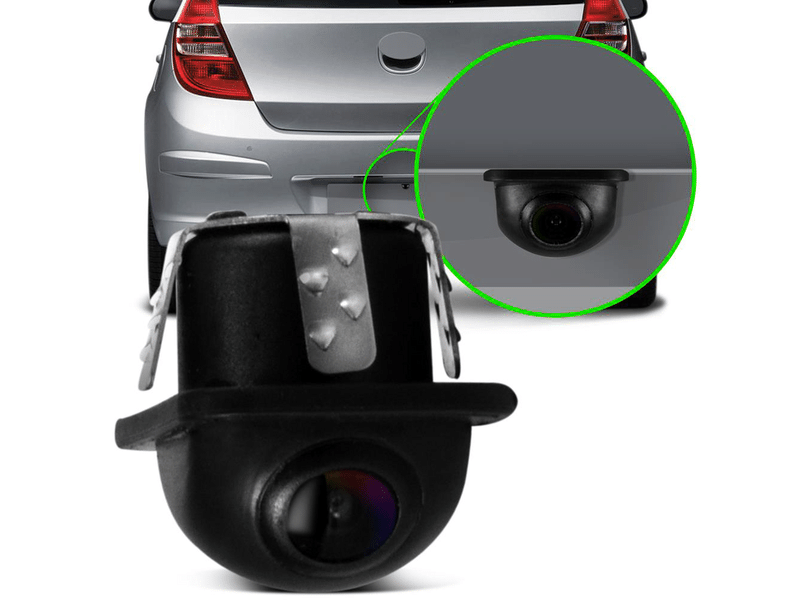 COMP Kit Moldura 2 Din + Chicote Antena + Chicote 16 vias + Câmera de ré tartaruga p/ Jeep Renegade PCD 2018 em diante