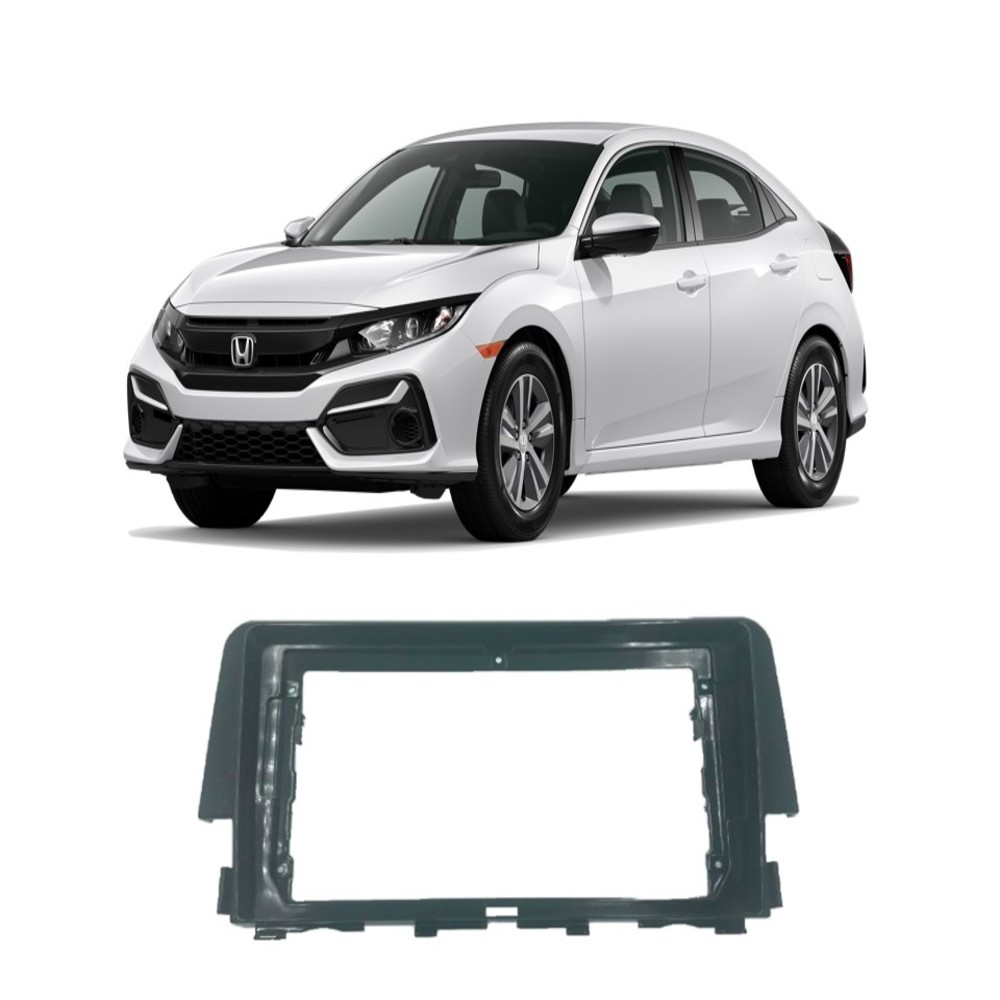 Moldura 2 din Preta Honda Civic G-10 2017 a 2021 9 Polegadas EPX9HO001