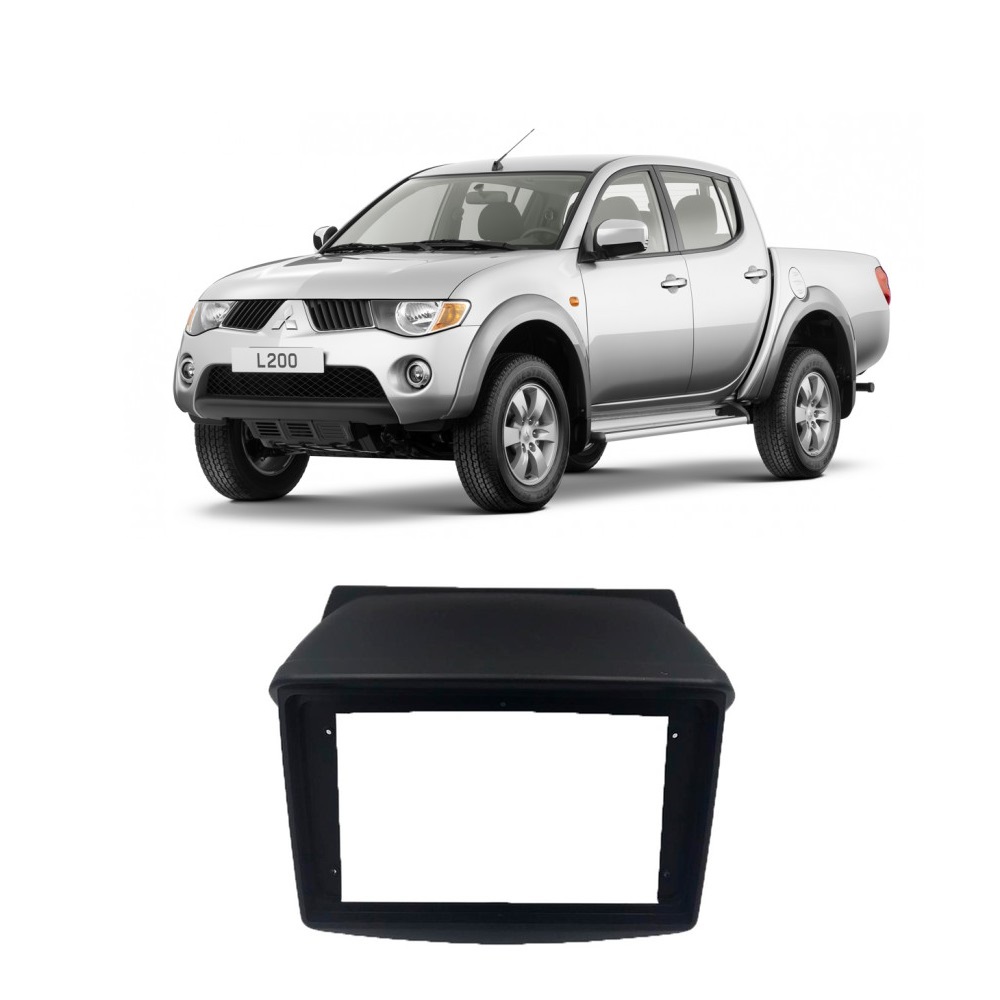 Moldura 2 din Preta Mitsubishi L200 Triton 2008 a 2015 9 Polegadas EPX9MT001