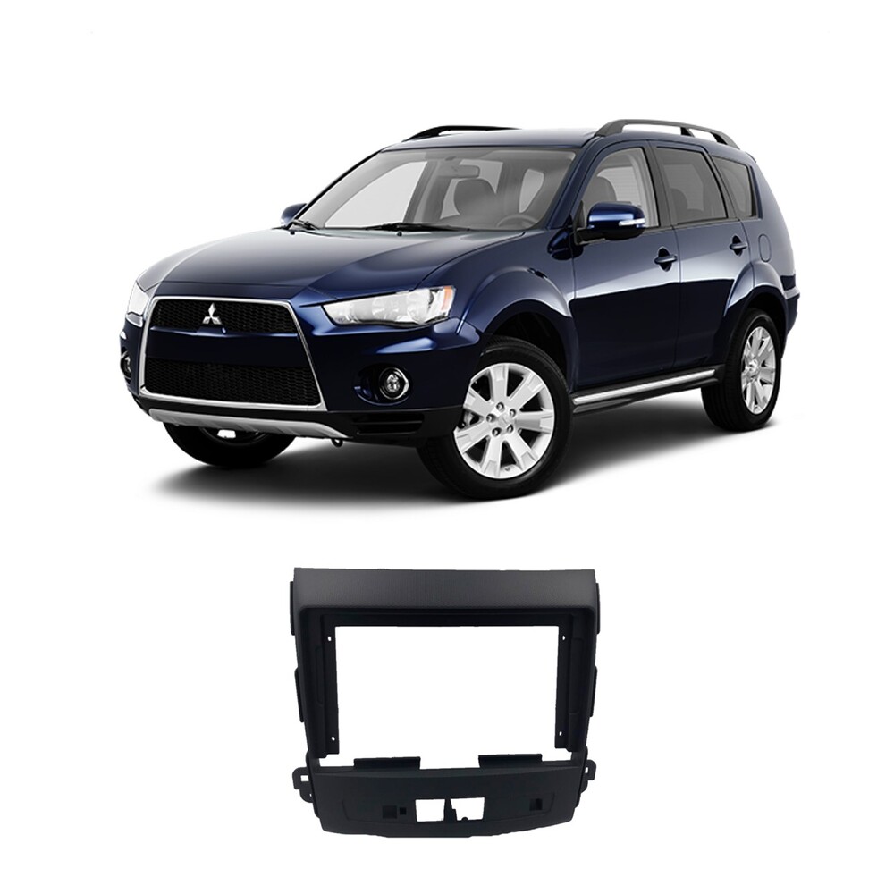 Moldura 2 din Preta Mitsubishi Outlander 2008 a 2012 9 Polegadas EPX9MT002
