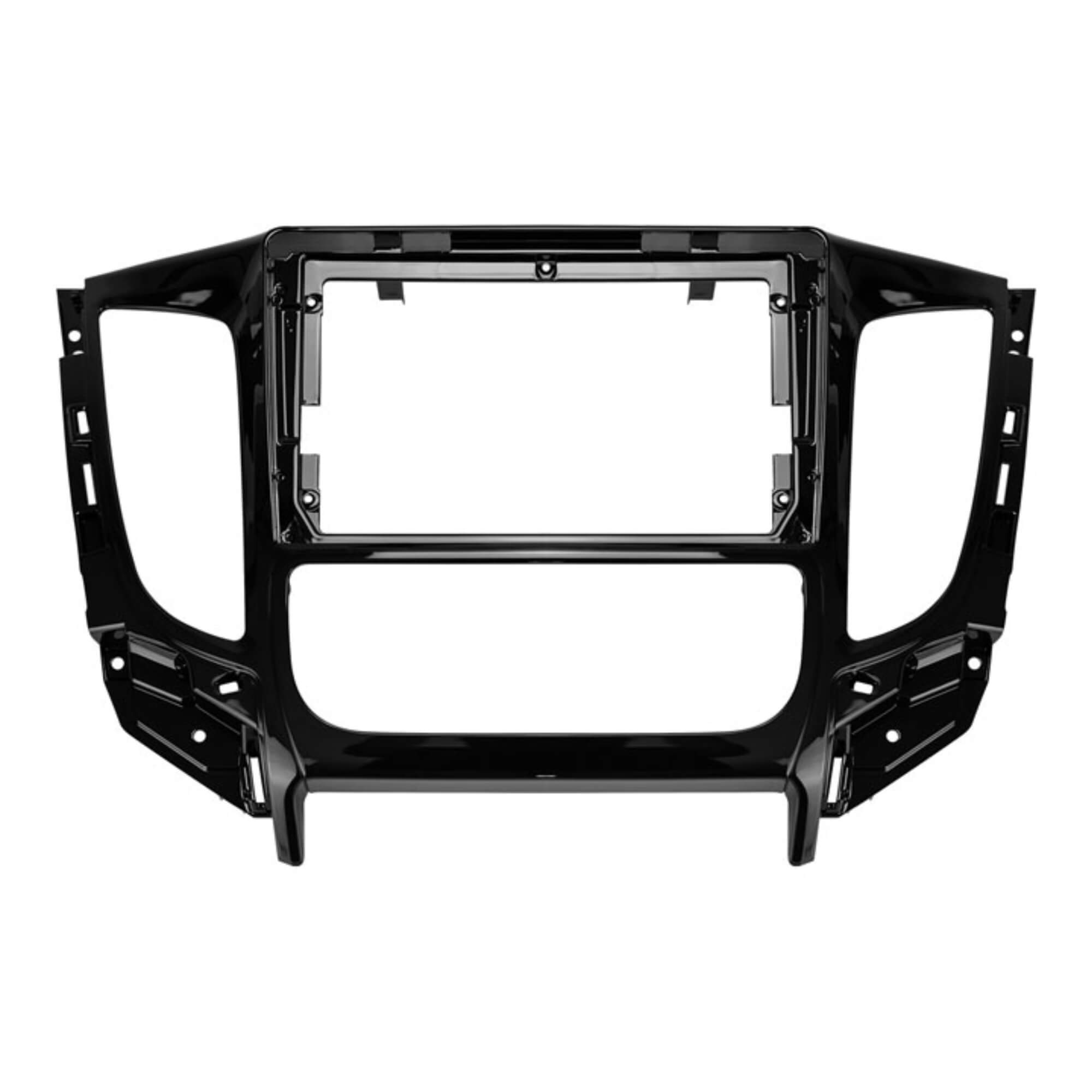 Moldura 2din 9" pol na cor Black Piano L200/Triton 2016 a 2021 c/ Ar Automático Expex - EPX9MT005