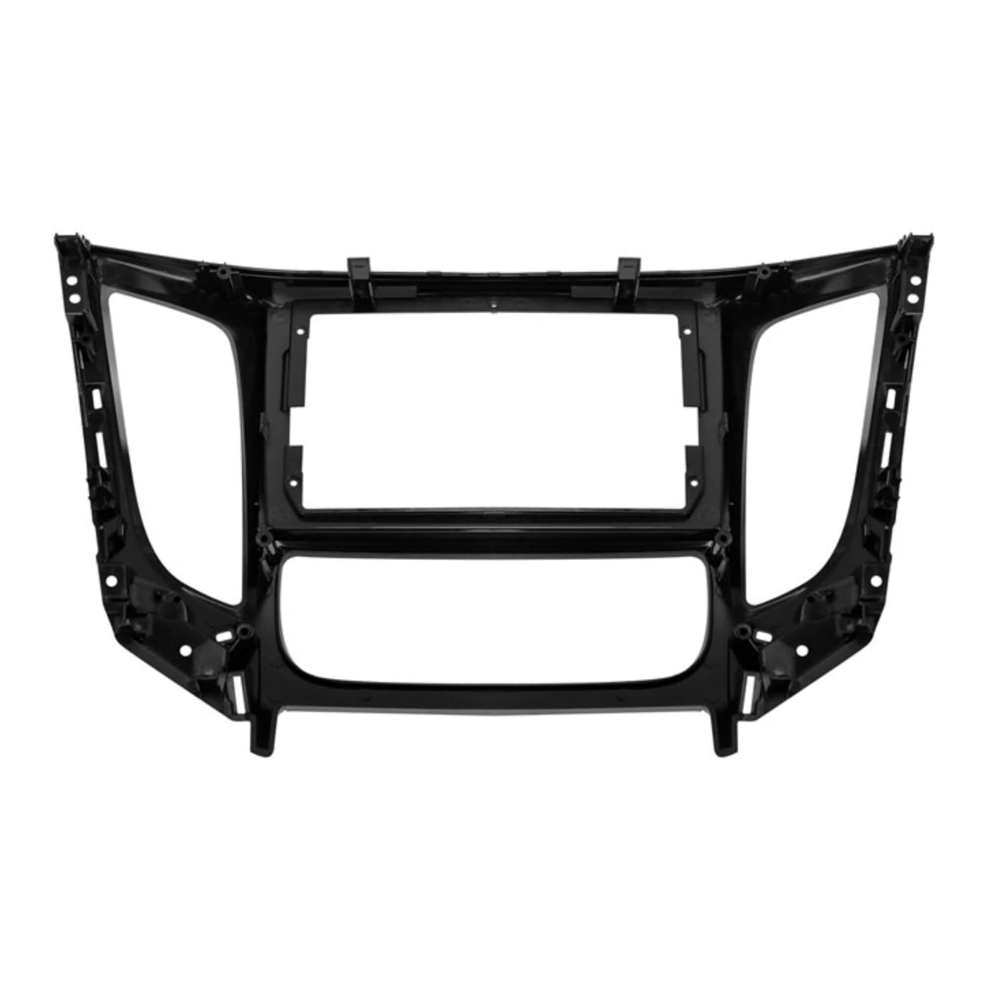 Moldura 2din 9" pol na cor Black Piano L200/Triton 2016 a 2021 c/ Ar Automático Expex - EPX9MT005
