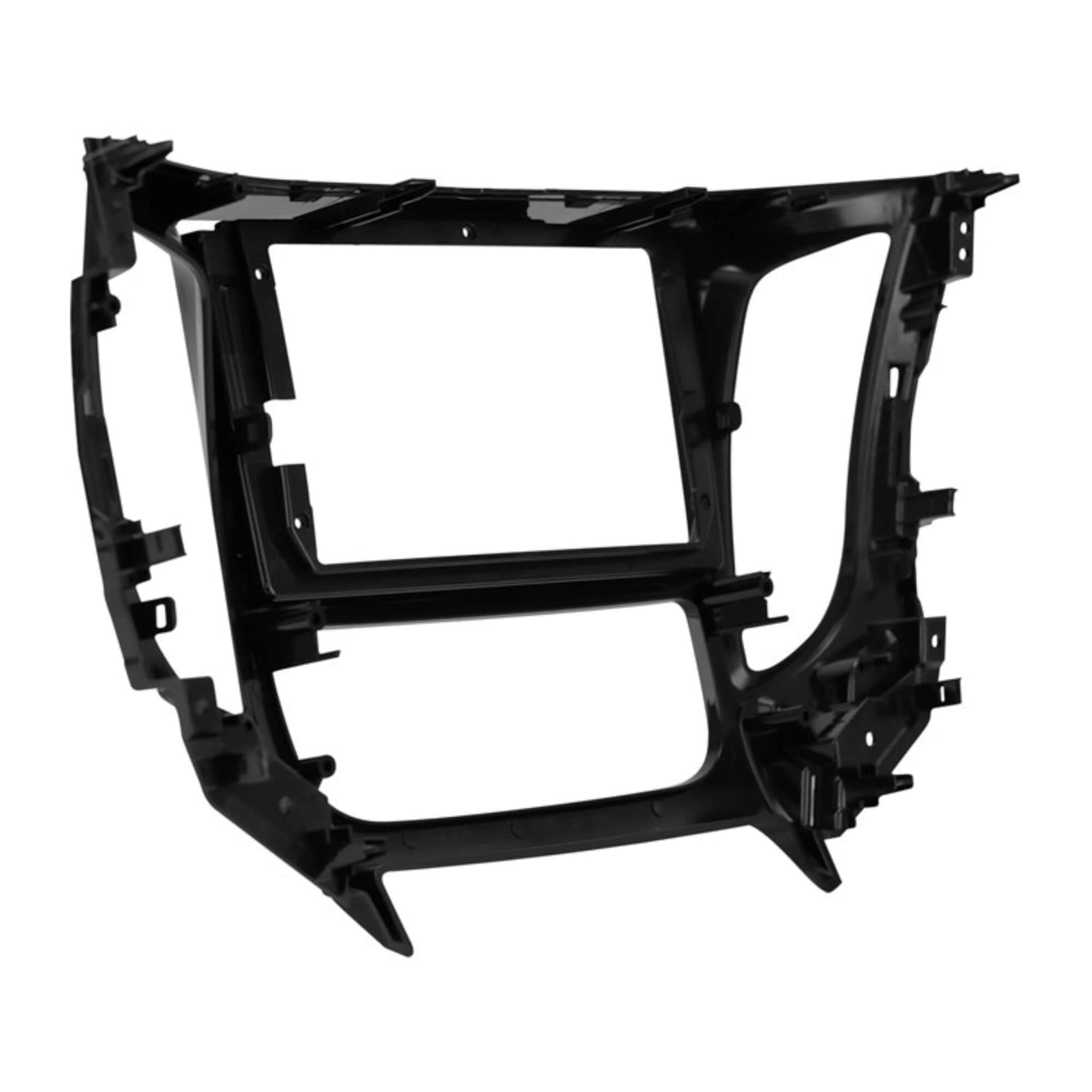 Moldura 2din 9" pol na cor Black Piano L200/Triton 2016 a 2021 c/ Ar Automático Expex - EPX9MT005