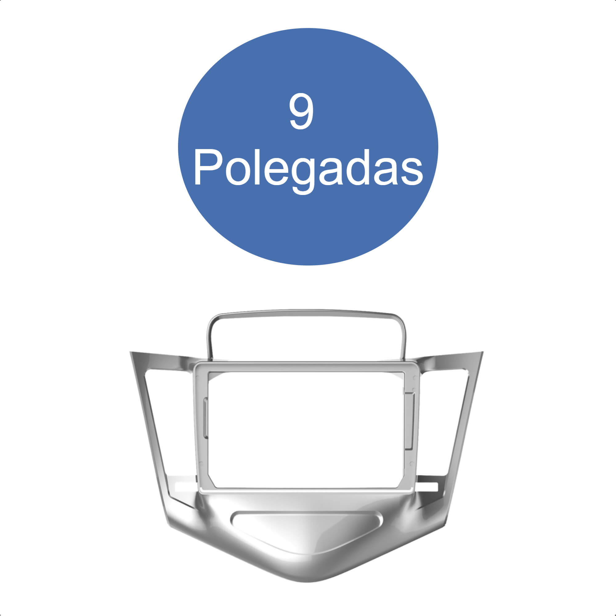 Moldura 9 Polegadas Prata Cruze 2009/2010/2011/2012/2013/2014 Expex - EPX9GM002