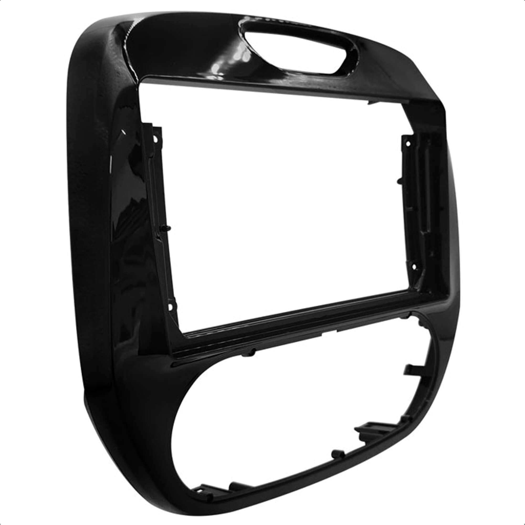 Moldura 9 Polegadas Black Piano Modelo Ar Digital e Analógico Captur 2018 em diante Expex - EPX9RN002