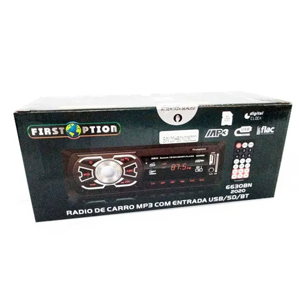 Som Automotivo MP3 BT 6630 Controle First Option - M-6630BN