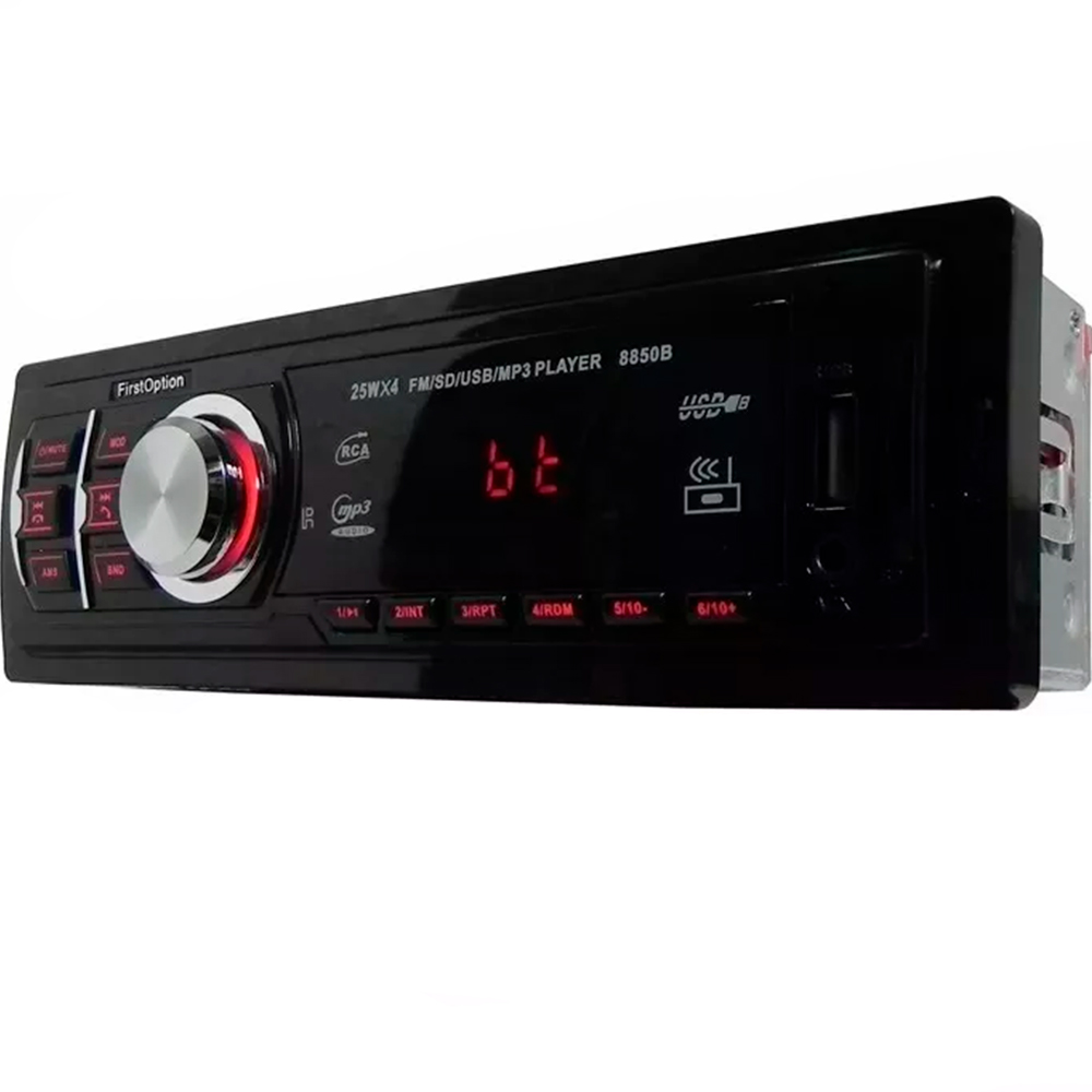 Som Automotivo 8850b MP3 BT FM USB SD AUX Controle Remoto + Pen Drive Twist 2.0 8GB