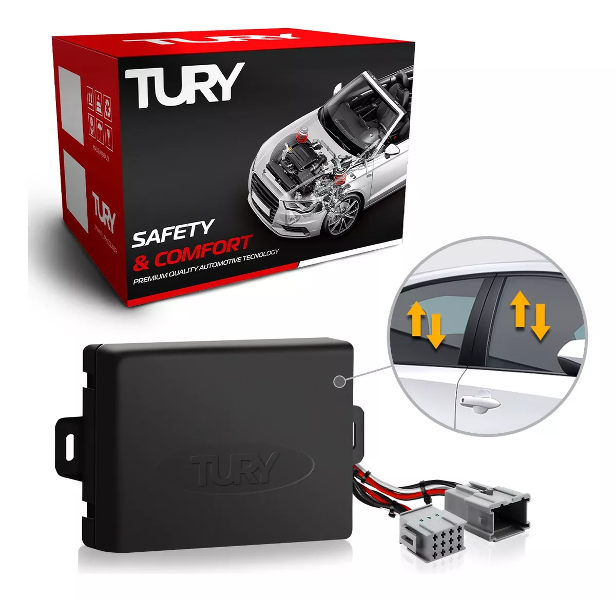 Módulo de Vidro com Antiesmagamento Kia Rio Tury PRO4.40EW