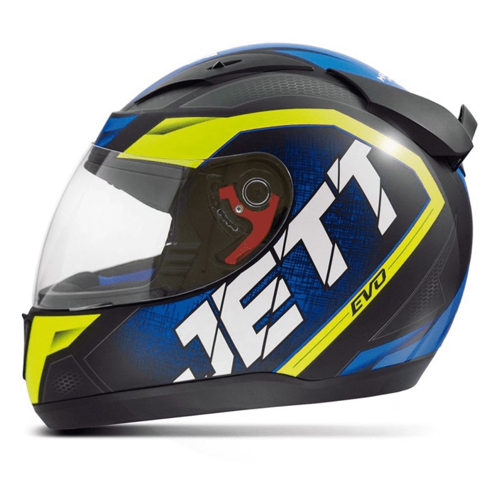 Capacete Jett Evo Line Azul/Amarelo Fosco Tamanho 58 CAP-693AZAM - Pro Tork