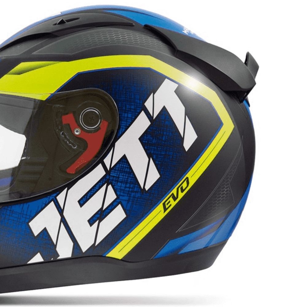 Capacete Jett Evo Line Azul/Amarelo Brilhante Tamanho 58 CAP-696AZAM - Pro Tork