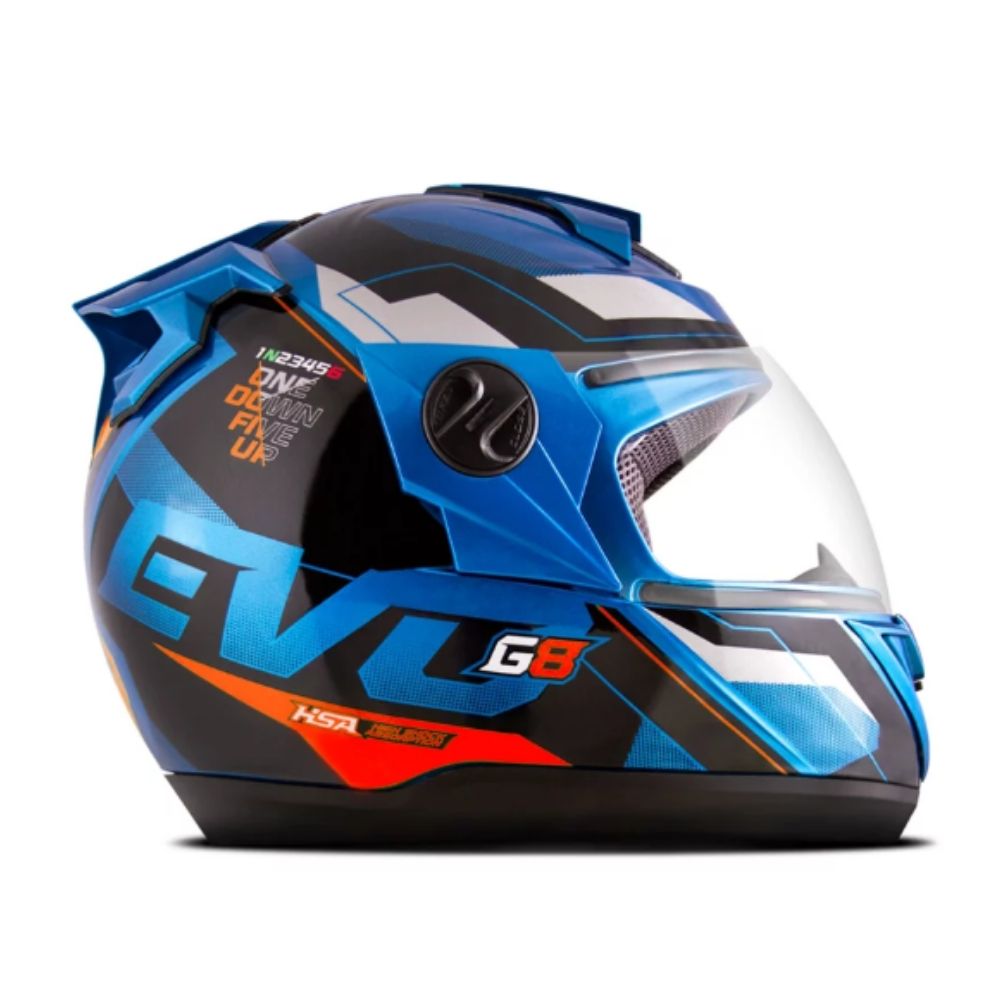 Capacete Liberty Evolution 788 G8 Evo Azul Laranja Tamanho 56 CAP-717AZLR - Pro Tork