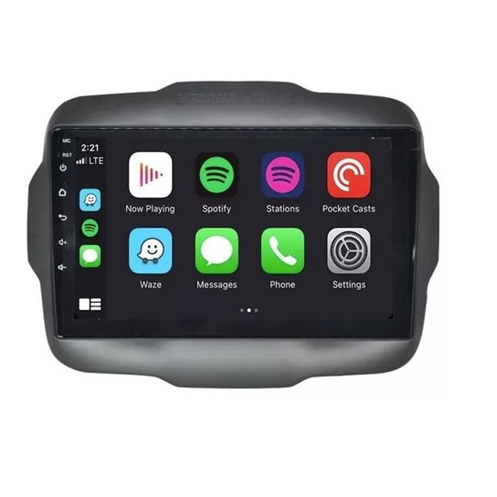 Central Multimídia Jeep Renegade PCD 2015 em diante 9" Full Glass TV Android Quadcore 16GB