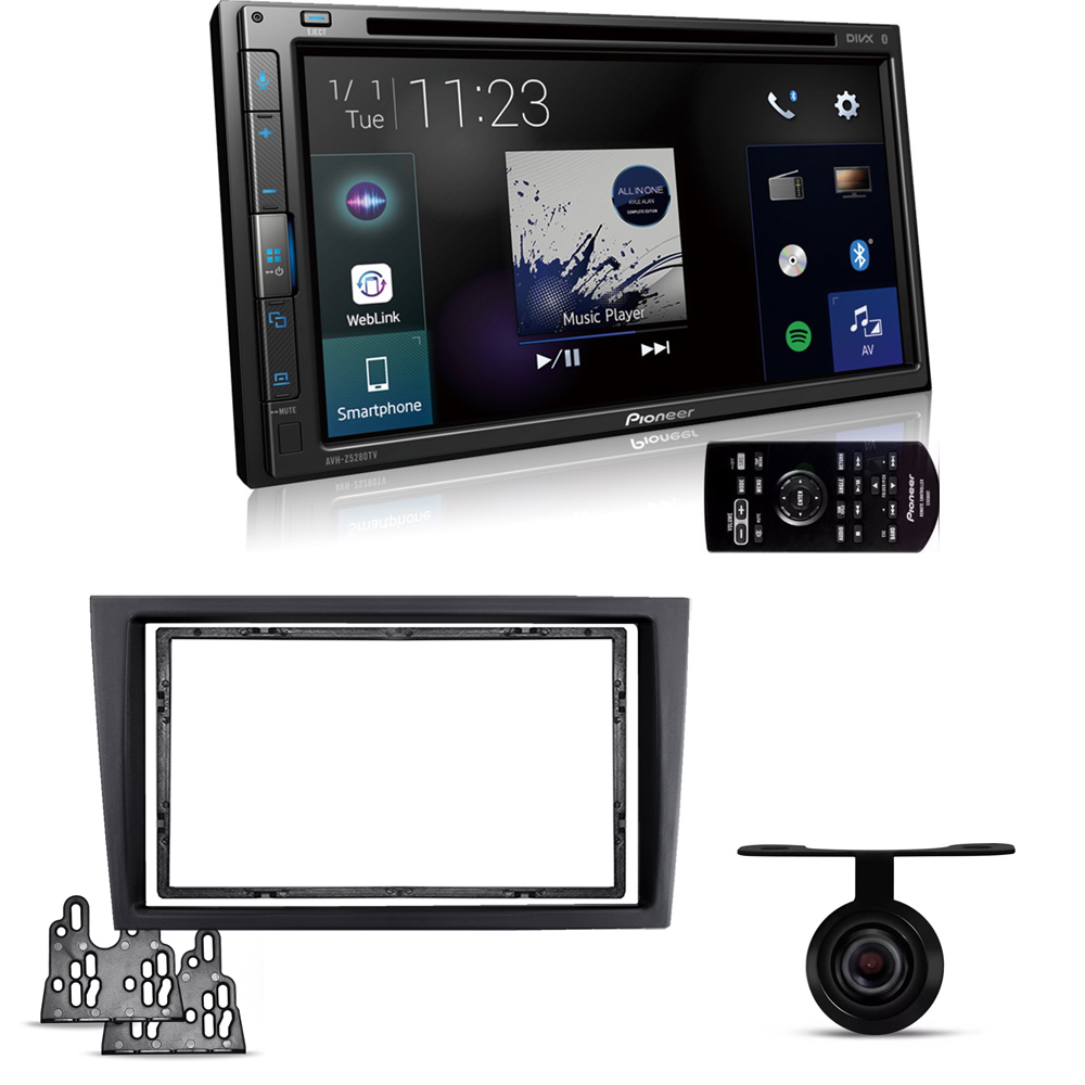 Kit Central Multimídia Pioneer Corsa/Montana/Meriva/Vectra AVH-Z5280TV 2Din + Moldura + Câmera de Ré