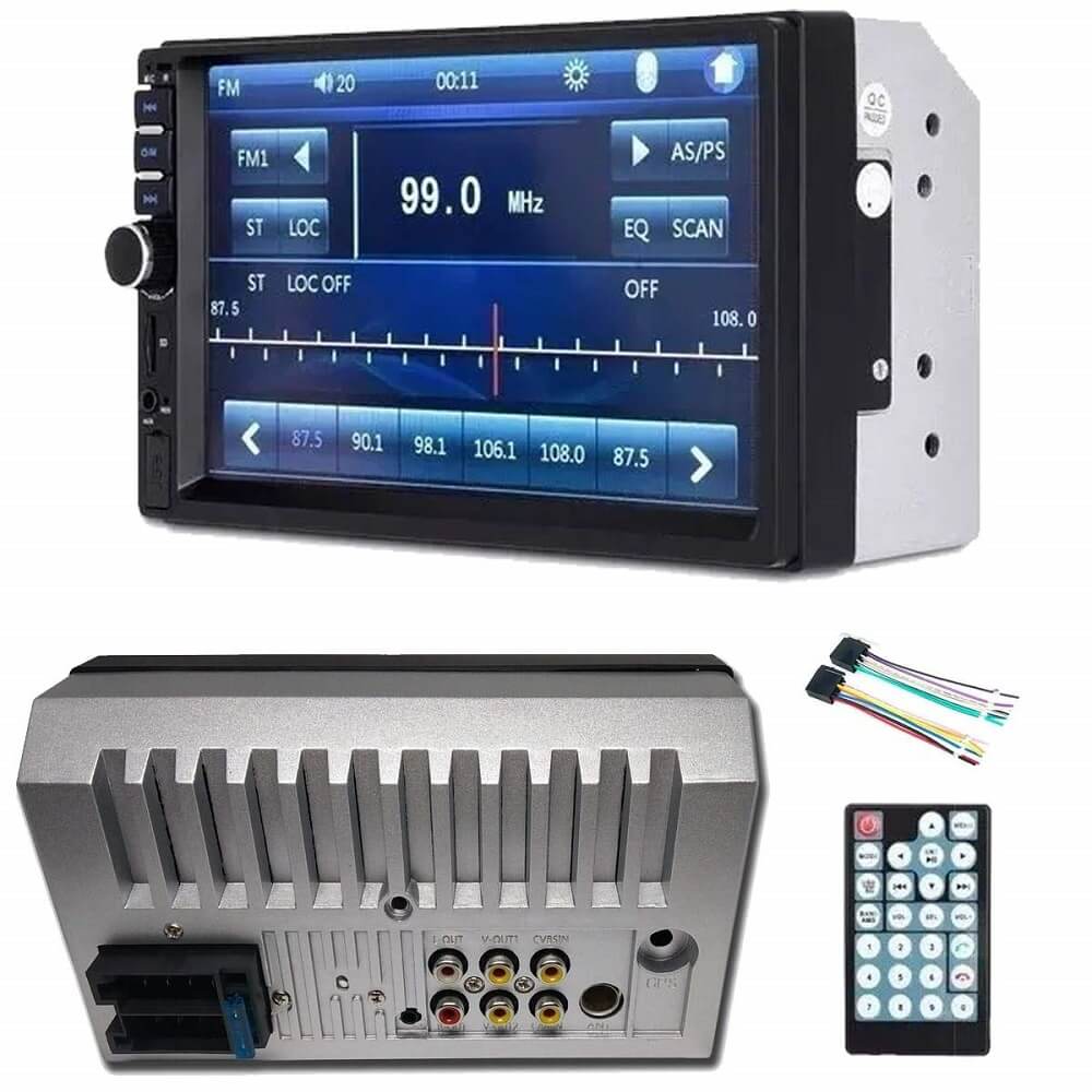 COMP Kit Central Multimídia Corsa/Montana/Meriva/Vectra 7810E First Option 2Din + Moldura + Câmera de Ré