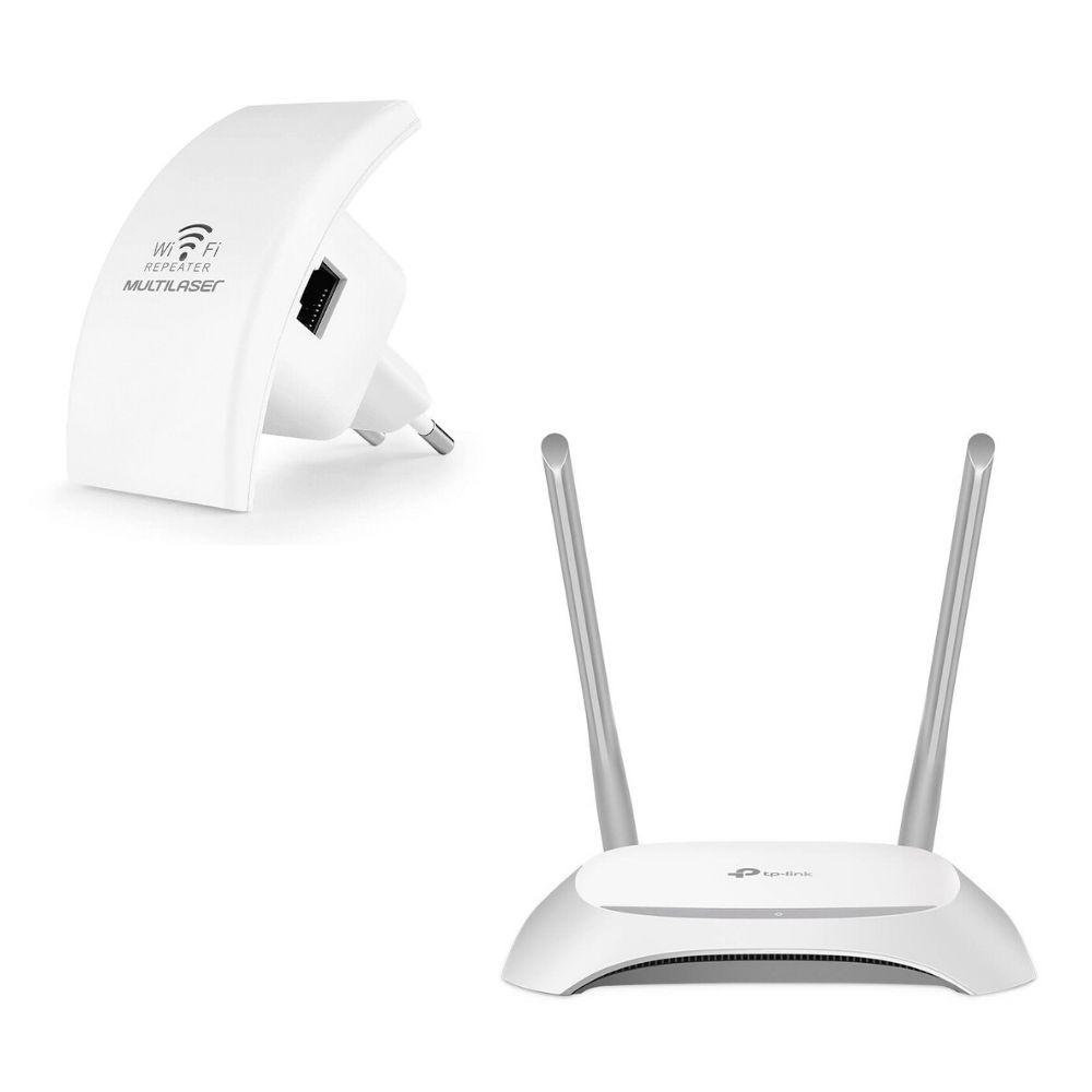 COMP Kit Roteador + Repetidor Wireless 300Mbps TL-WR840N W + RE055