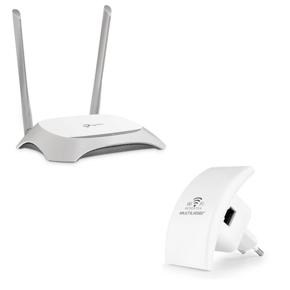 COMP Kit Roteador + Repetidor Wireless 300Mbps TL-WR840N W + RE055