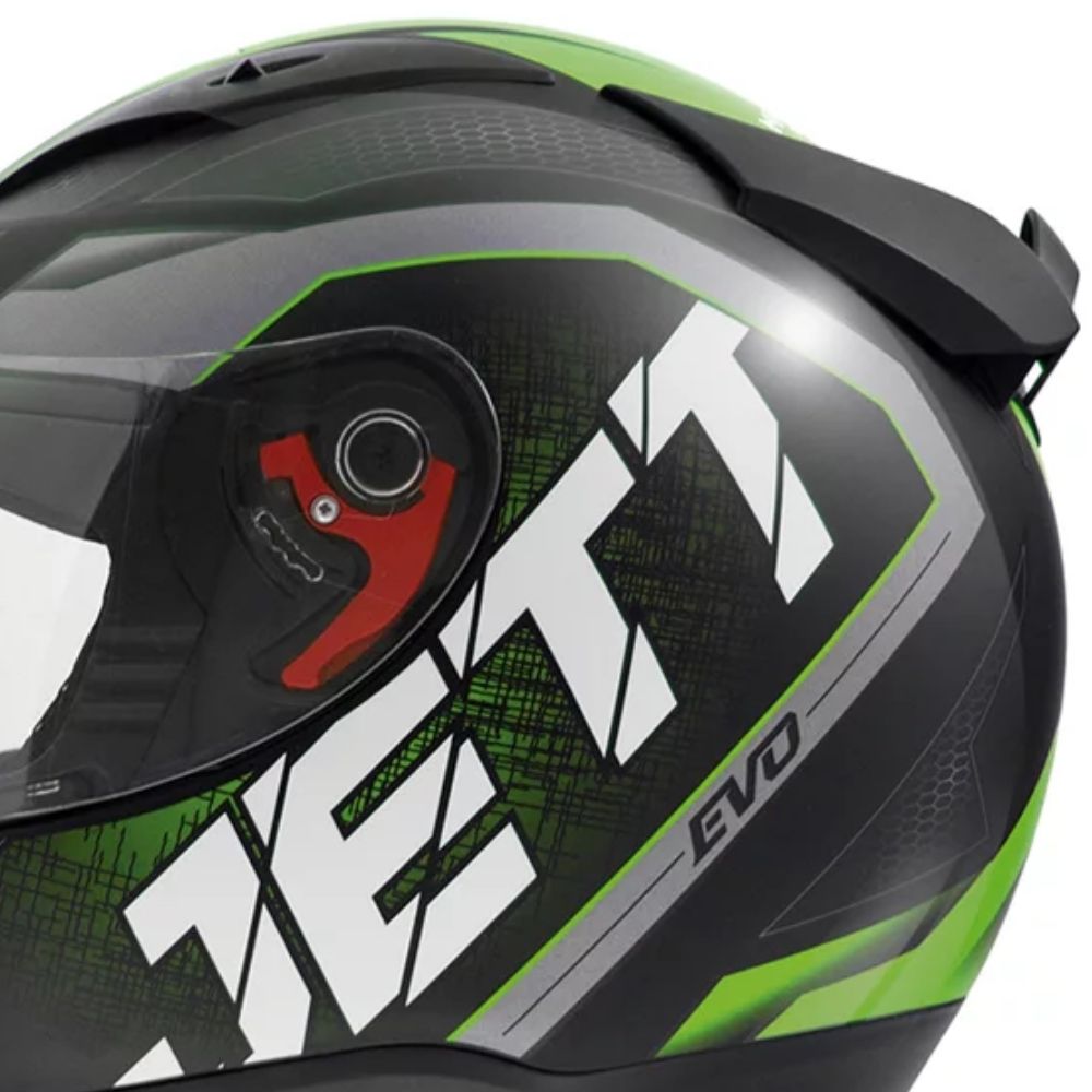 Capacete Jett Evo Line Verde Brilhante Tamanho 58 Pro Tork - CAP-696VD