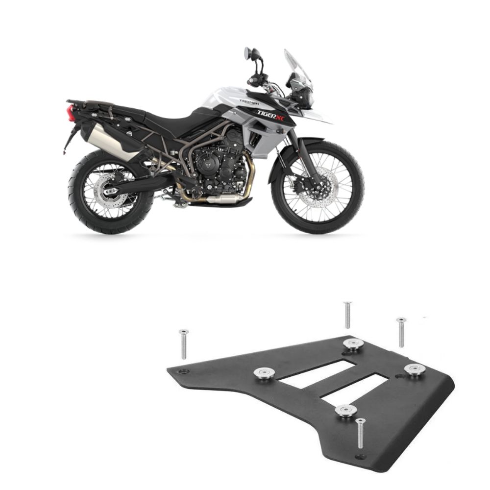 Suporte Base Fixação Bau Roncar Traseiro 35L/48L/56L Triumph Tiger 800 2014 Preto Pro Tork