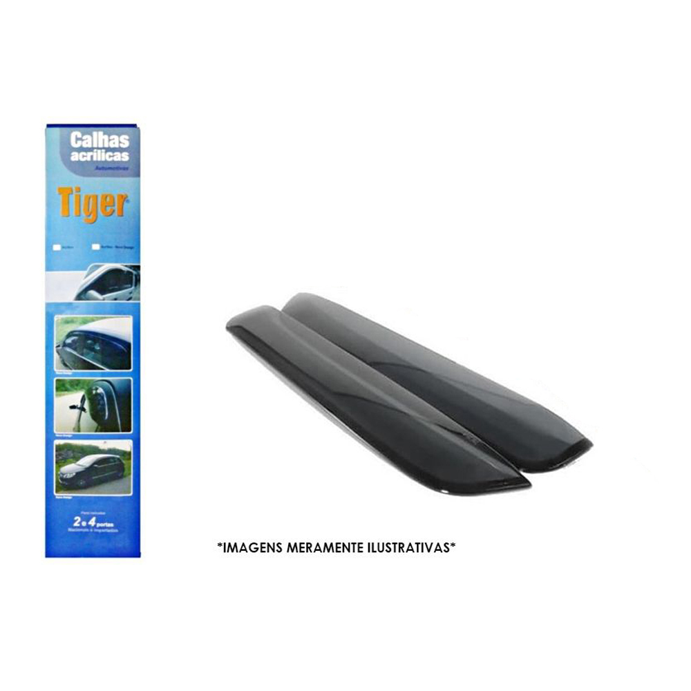 Calha de Chuva Adaptável para Amarok 2010 até 2019 2 Portas Tiger - VW3846