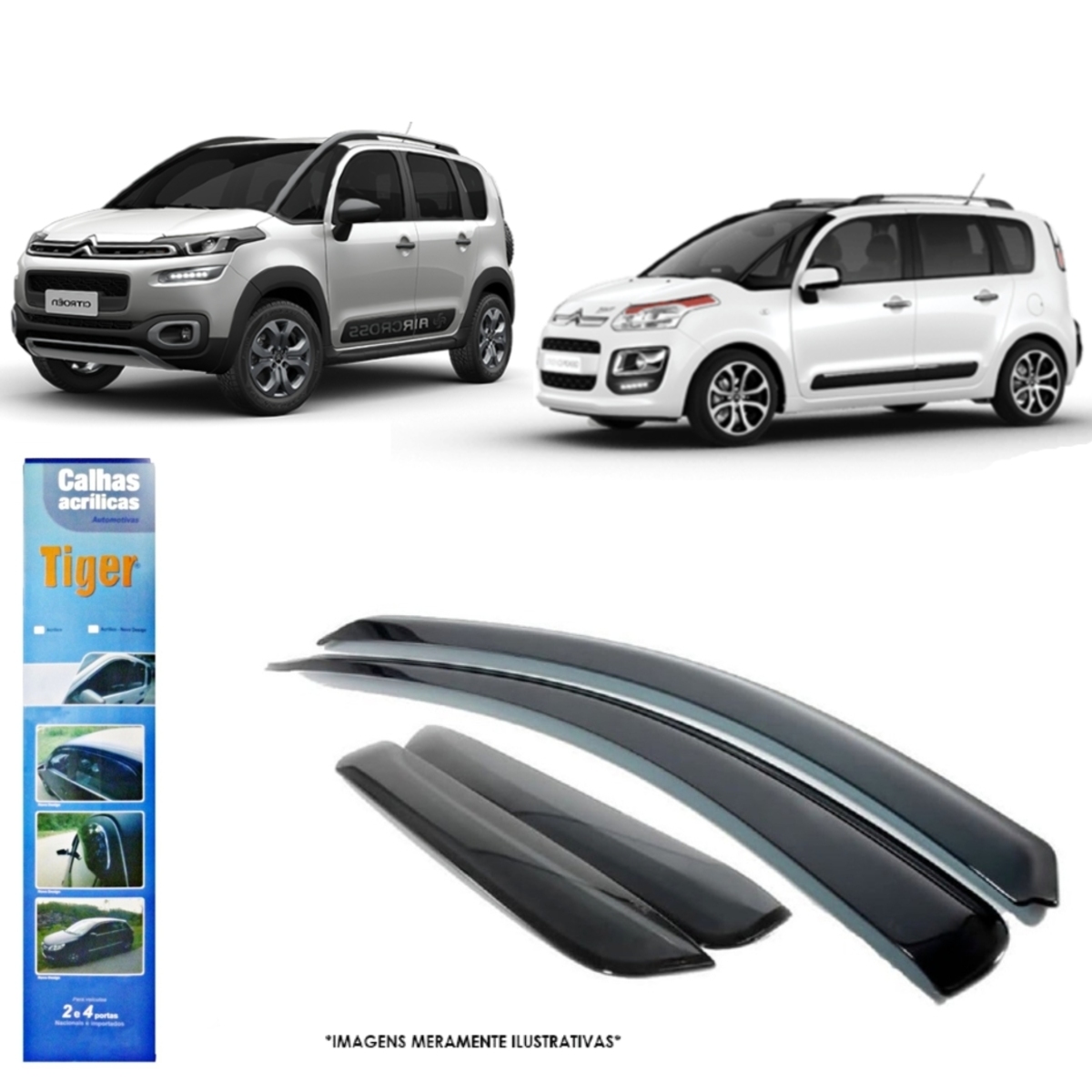 Calha Adaptável para Citroen Aircross / C3 Picasso 4 Portas Todos - CT4580