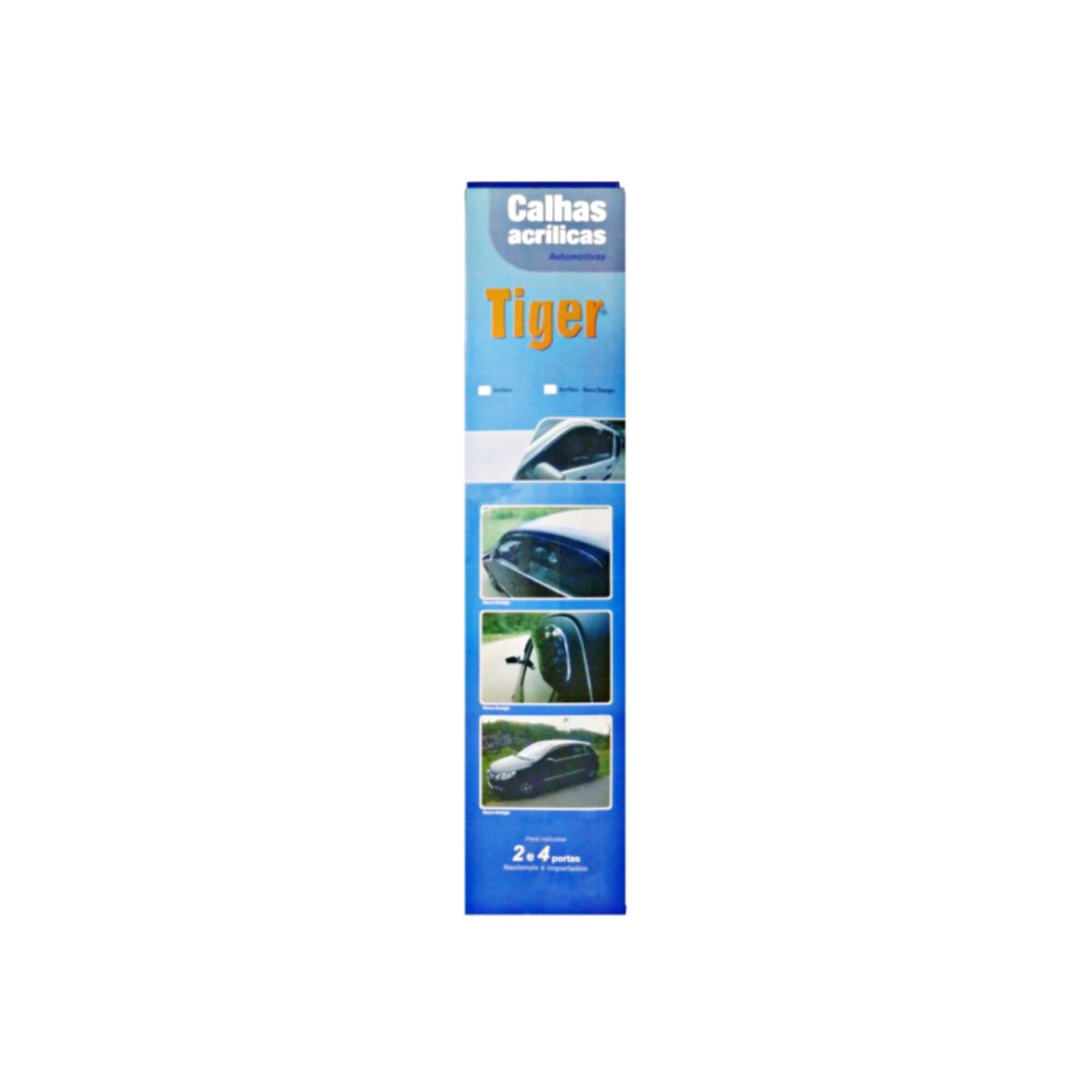 Calha de Chuva Adaptável para Corsa Pick-Up 2 Portas 1994 até 2002 Tiger - GM3609