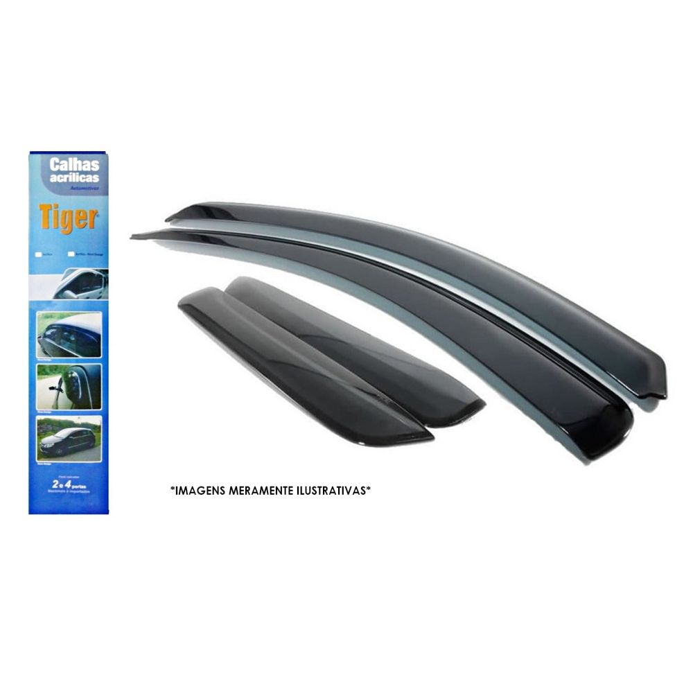 Calha de Chuva Adaptável Para Cruze Sedan 2012 até 2016 4 Portas Tiger GM9991
